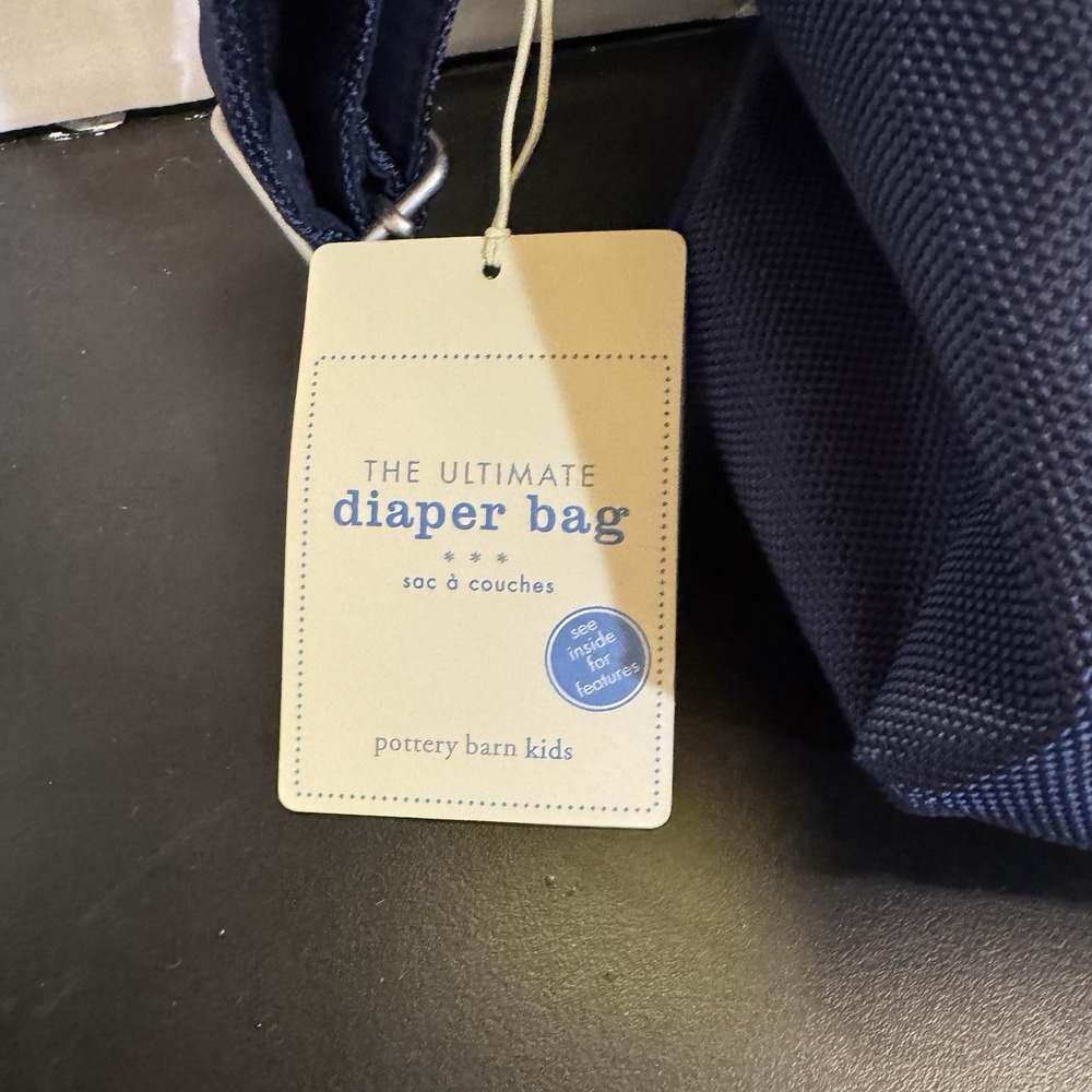 Pottery Barn Kids Navy The Ultimate Diaper Bag 'PARKER'‎ New With Tags - Picture 3 of 13